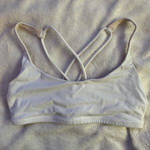 White Lululemon sports bra